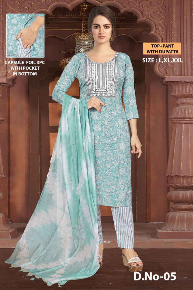 Kiyansh Vol 4 By Ft Capsule Printed Kurti With Bottom Dupatta Wholesale Price In Surat
